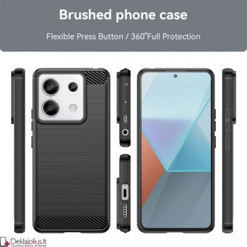 Carbon guminis dėklas - juodas (Xiaomi Redmi Note 13 Pro 5G/Poco X6 5G) Carbon guminis dėklas - juodas (Xiaomi Redmi Note 13 Pro 5G/Poco X6 5G)